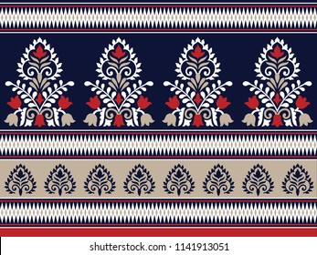 traditional Indian horizontal flower border