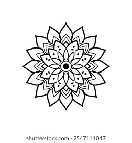 Traditional Indian mandala art design on whit background vector art