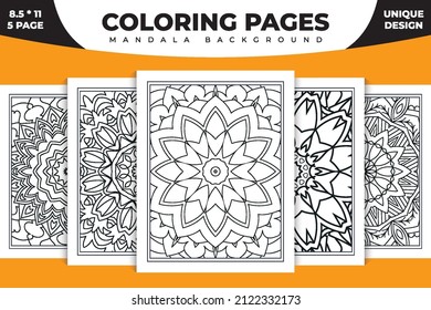 Traditional Indian mandala collection. Circular mandala pattern set for kids coloring pages. Doodle mandala on a white background. Decorative mandala pattern bundle in Indian style.