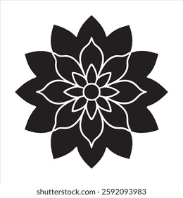 traditional indian mandala design vector art illustration