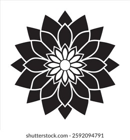 traditional indian mandala design vector art illustration