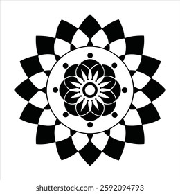 traditional indian mandala design vector art illustration