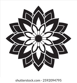 traditional indian mandala design vector art illustration