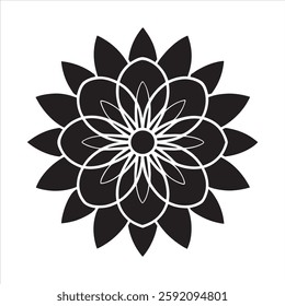 traditional indian mandala design vector art illustration