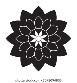 traditional indian mandala design vector art illustration