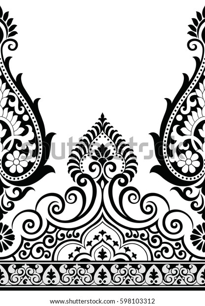 Traditional Indian Motif Stock Vector (Royalty Free) 598103312