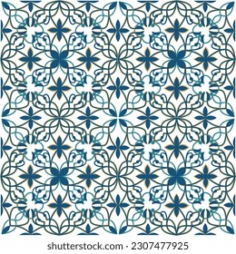 Patrón vectorial tradicional moto decorativo hindú mogol. Motivo digital textil. Borde de decoración de patrones. Mughal paisley abstracta ikat. Alfombra étnica patrón barroco adorno para mujeres vestidas de frente 