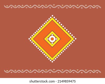 Traditional Indian ornament. Square vector pattern.	