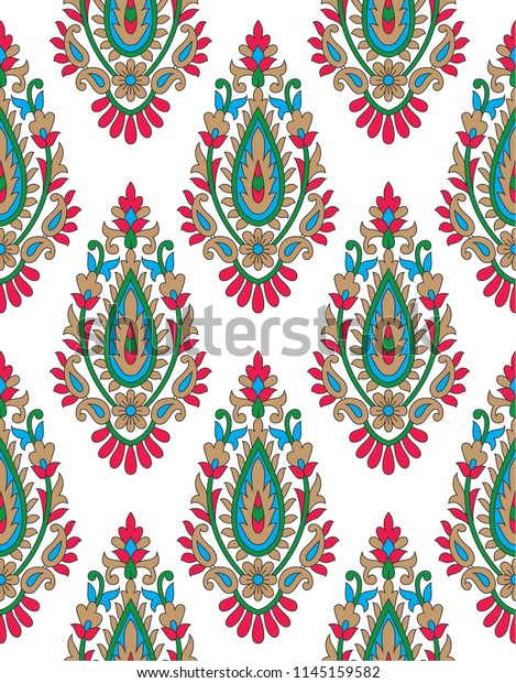 Traditional Indian Paisley Stock Vector Royalty Free 1145159582 5254