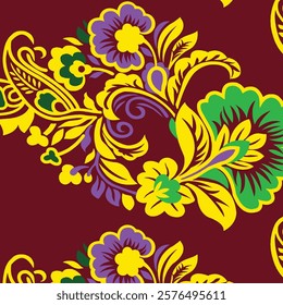 traditional Indian paisley with floral pattern