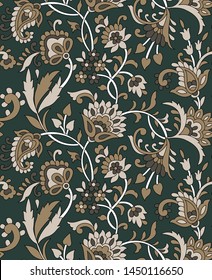 traditional indian paisley pattern on  background