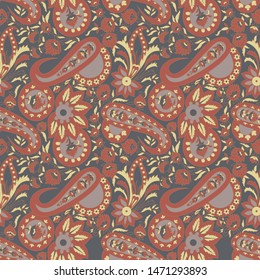 traditional indian paisley pattern on   backround