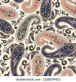 traditional Indian paisley pattern on background