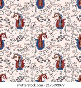 traditional Indian paisley pattern on background