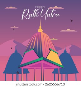 Traditional Indian Rath Yatra Poster Design – Lord Jagannath, Balabhadra, Subhadra
