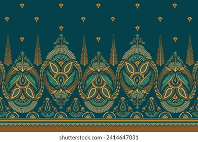 Traditional Indian Saree's border design with multi Colour.