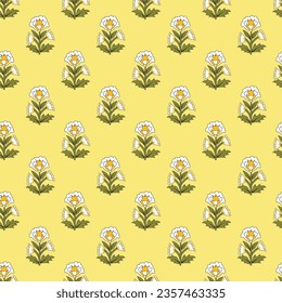 Traditional indian screen print block print booti digital textile design seamless repeat pattern