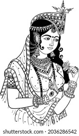 690 Drawings of indian princesses Images, Stock Photos & Vectors ...