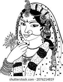 2,496 Indian marriage line art Images, Stock Photos & Vectors ...