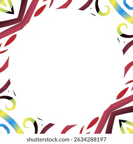 Traditionele Indonesische batik voor het versieren van cirkel in vierkant frame