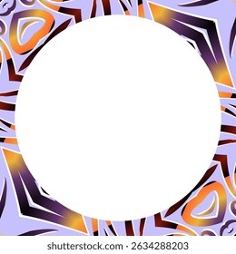 Traditionele Indonesische batik voor het versieren van cirkel in vierkant frame