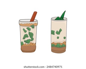 Traditional Indonesian Food and Snacks Illustration Drawing