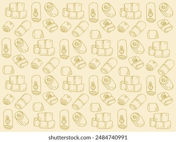 Traditional Indonesian Food and Snacks Illustration Drawing