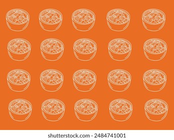 Traditional Indonesian Food and Snacks Illustration Drawing