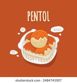 Traditional Indonesian Food and Snacks Illustration Drawing