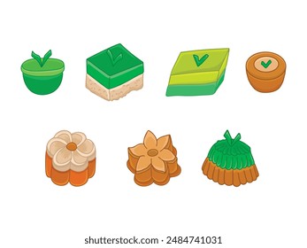 Traditional Indonesian Food and Snacks Illustration Drawing