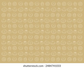 Traditional Indonesian Food and Snacks Illustration Drawing
