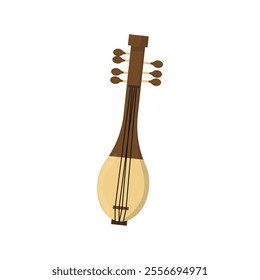 Traditional Indonesian Music Instrument Illustration - Gambus