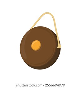 Traditional Indonesian Music Instrument Illustration - Gong