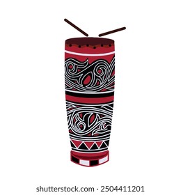 A traditional Indonesian percussion instrument called 'tagading' from the Indonesian island of Sumatra. vector illustration