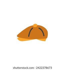 Traditional Irish cap flat icon, vector sign, colorful pictogram isolated on white. Symbol, logo illustration. Flat style design