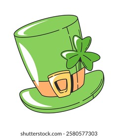 Traditional irish green top hat