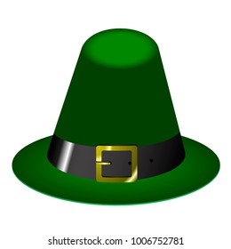Traditional irish hat on a white background, Vector illustration