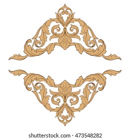 Traditional, Islam, arabic, indian. Decorative retro greeting card or invitation design.
Vintage baroque ornament. Retro pattern antique style acanthus. Decorative design element filigree calligraphy.