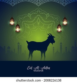 Traditional Islamic Eid Al Adha mubarak festival background vector
