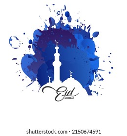 Traditional Islamic Eid Mubarak decorative festivals