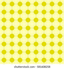 Traditional Islamic geometric lattice pattern based on overlapping dodecagon - seamless editable repeating vector background, yellow