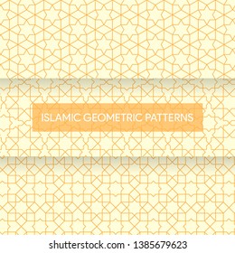 Traditional Islamic Geometric Patterns Backgrounds Set