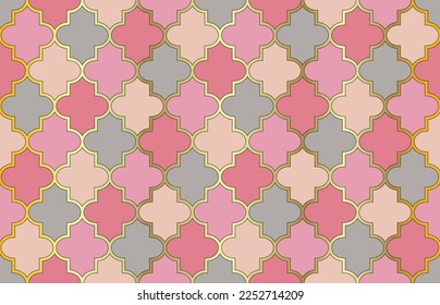 Traditional Islamic Lantern Ornament. Ramadan Kareem Elegant Pattern. 1001 Night Arabesque. Moroccan Seamless Pattern. Noble Moroccan Seamless Pattern. Eastern Mubarak Mosaic. Mosque Window Design.