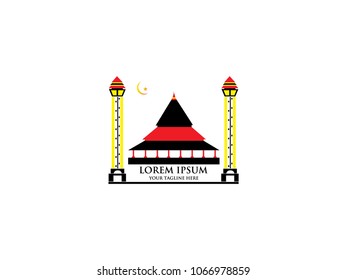 Traditional Islamic Mosque Building, Suitable for Diagrams, Map, Infographics, Illustration, And Other Graphic Related Assets