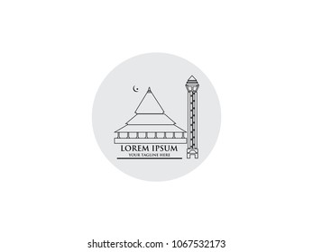 Traditional Islamic Mosque Building, Suitable for Diagrams, Map, Infographics, Illustration, And Other Graphic Related Assets