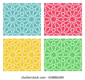 Traditional islamic pattern. Arabian geometric vector pattern