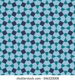 Traditional islamic tile mosaic. Seamless pattern. Vector illustration.