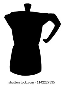 traditional italian geyser coffee moka maker pot vector illustration isolated on white background