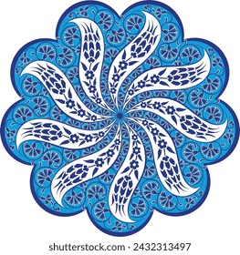 artesanía tradicional de diseño de azulejos iznik