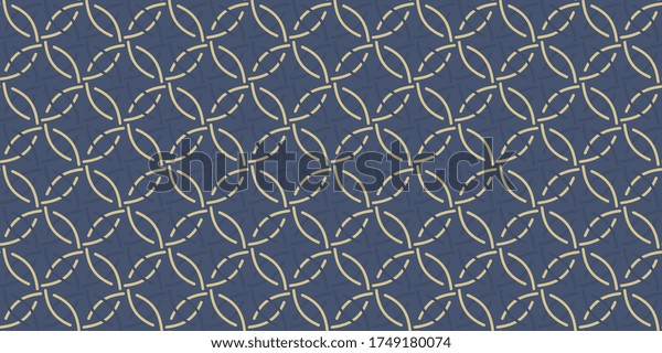 Traditional japan pattern oriental all over\
design. Simple geometric wavy motif seamless vector ornament.\
Circular shapes print block for apparel textile, dress fabric,\
wrapping cloth, fashion\
garment